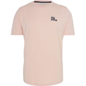 Off The Pitch T-shirt roze (Maat: S) - Tekst - Halslijn: Ronde hals,