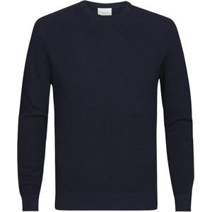 Profuomo Trui blauw (Maat: M) - Effen - Halslijn: Ronde hals,