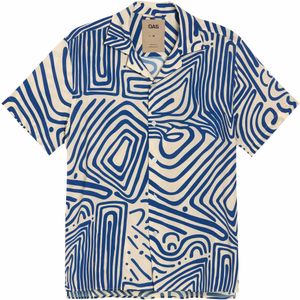 OAS Overhemd korte mouw blauw (Maat: L)