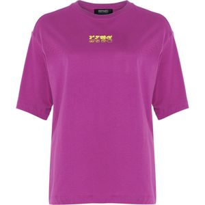 Refined Department T-shirt paars (Maat: XS) - TekstFotoprint - Halslijn: Ronde hals,