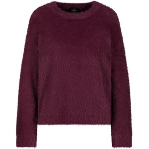 monari - Trui - Aubergine - Knitwear - Lange Mouw
