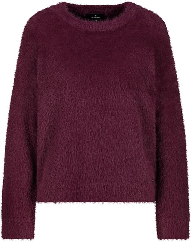 monari - Trui - Aubergine - Knitwear - Lange Mouw
