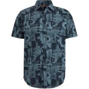 PME Legend Overhemd korte mouw blauw (Maat: 2XL)