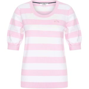 HV Society T-shirt roze (Maat: 38) - Streep - Halslijn: Ronde hals,