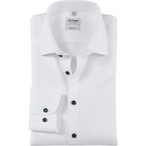 Olymp Level 5 Overhemd lange mouw wit (Maat: 43) - Effen
