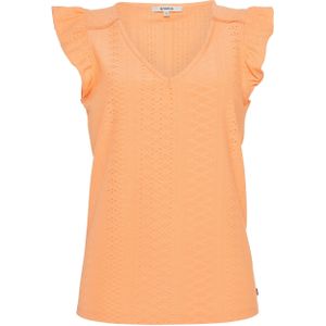 Garcia T-shirt oranje (Maat: XS) - Effen - Halslijn: V-hals,