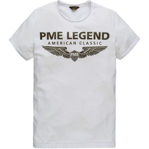 PME Legend T-shirt wit (Maat: XL) - Tekst - Halslijn: Ronde hals,