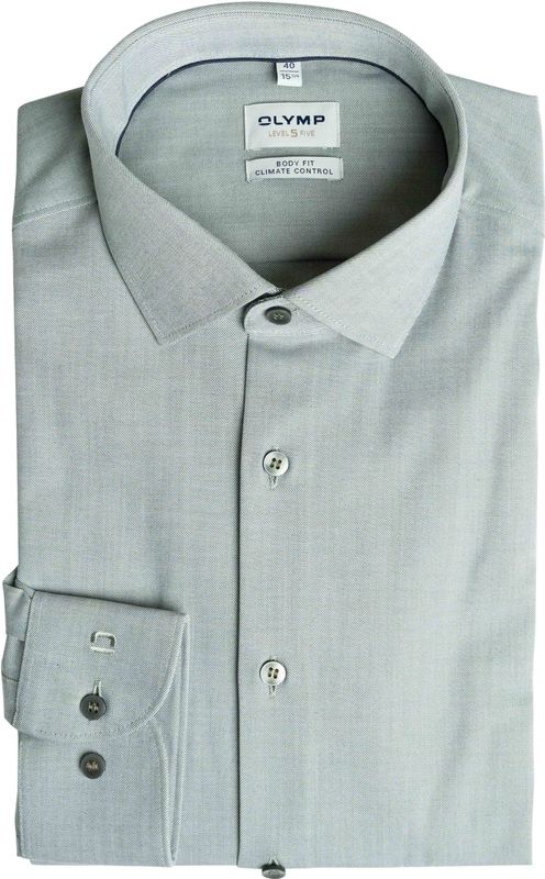 OLYMP - 24/7 Level 5 - Overhemd - Groen - Strijkvriendelijk