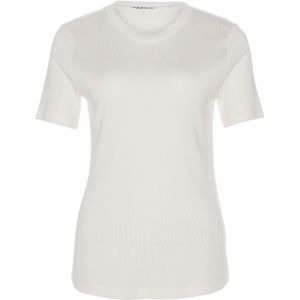 Vanilia T-shirt ecru (Maat: 38) - Effen - Halslijn: Ronde hals,