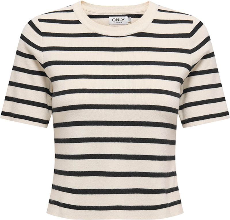 Only Trui ecru (Maat: XL) - Streep - Halslijn: Ronde hals,
