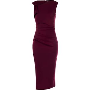 Rinascimento Dames jurk bordeaux (Maat: XL) - Effen
