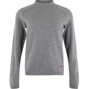 Moscow Dames trui grijs (Maat: L) - Effen - Halslijn: Opstaande kraag,