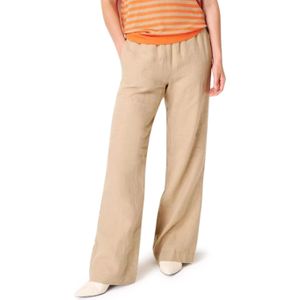 Kyra trousers solid linen blend broek beige (Maat: 40)
