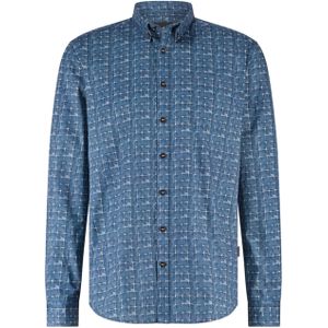 Bluefields - Overhemd - Blauw - Lange Mouw