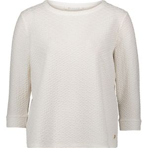 Betty & Co - Overhemden - Wit - Gestructureerd Shirt met Ronde Hals