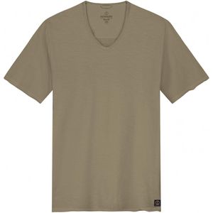 Dstrezzed T-shirt bruin (Maat: XL) - Effen - Halslijn: Ronde hals,
