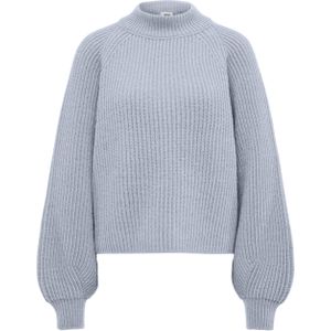 Drykorn Dames trui blauw (Maat: M) - Halslijn: Opstaande kraag,