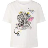 Marc Cain Sports Dames t-shirt ecru (Maat: 38) - Fotoprint - Halslijn: Ronde hals,