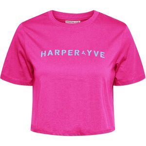 Harper & Yve T-shirt paars (Maat: S) - Logo - Halslijn: Ronde hals,
