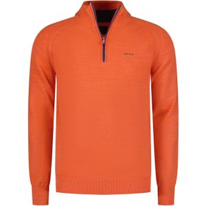 New Zealand Auckland Trui oranje (Maat: 2XL) - Effen - Halslijn: Opstaande kraag,