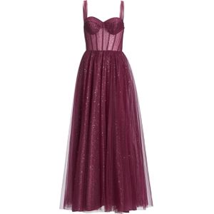 Heykyla Dames jurk bordeaux (Maat: 30) - Glitter
