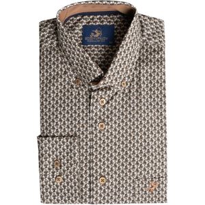 Eden Valley Overhemd lange mouw bruin (Maat: M)