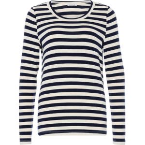 JcSophie Longsleeve blauw (Maat: XL) - Streep - Halslijn: Ronde hals,