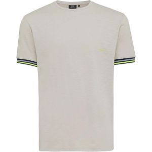 Genti T-shirt beige (Maat: XL) - Effen - Halslijn: Ronde hals,