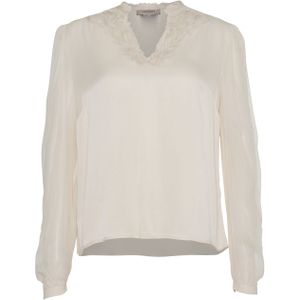 Twinset Blouse ecru (Maat: 42) - Effen - Halslijn: V-hals,