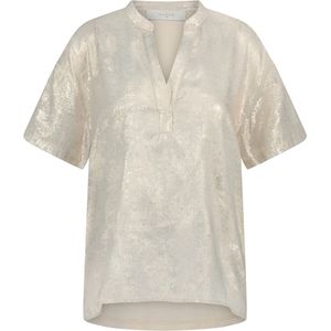 Nukus T-shirt goud (Maat: XL) - Glitter - Halslijn: V-hals,