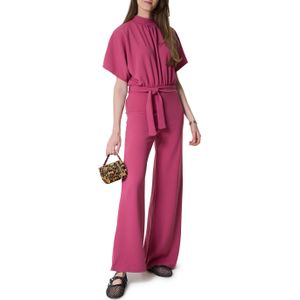 Sisters Point Girl-ju jumpsuit roze (Maat: L) - Effen - Halslijn: Opstaande kraag,