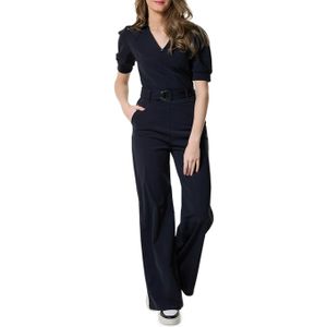 ZIP 73 V-hals jumpsuit zwart (Maat: 2XL) - Effen - Halslijn: V-hals,