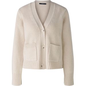 OUI Vest beige (Maat: 42) - Effen - Halslijn: V-hals,