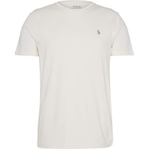 Ralph Lauren T-shirt ecru (Maat: XL) - Effen - Halslijn: Ronde hals,