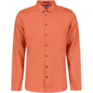 No Excess Overhemd lange mouw oranje (Maat: XL) - Effen