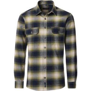 Casa Moda Heren overhemd lange mouw groen (Maat: M) - Ruit