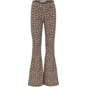 Looxs Little Little printed flare broek beige (Maat: 104)