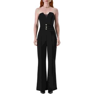 Rinascimento jumpsuit zwart (Maat: M) - Effen - Halslijn: Strapless,