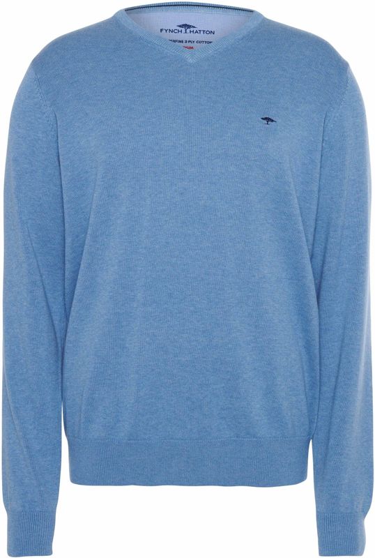 Pullovers - Crystal Blauw - Zonder Capuchon - Lange Mouwen - V-hals