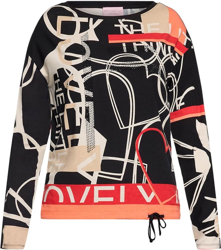 Betty Barclay, Dames, Tops, Zwart, Maat: S Katoen,