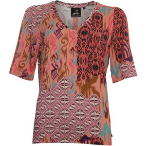 Poools T-shirt multicolor (Maat: 44) - Halslijn: V-hals,