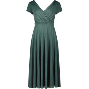 Vera Mont Jurk groen (Maat: 36) - Glitter - Halslijn: V-hals,