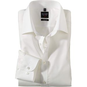 Olymp Level 5 Overhemd lange mouw wit (Maat: 44) - Effen