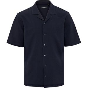 Matinique Overhemd korte mouw blauw (Maat: L) - Effen
