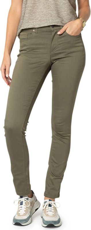 Enjoy Broek  5-Pocket Superstretch Lang Groen dames