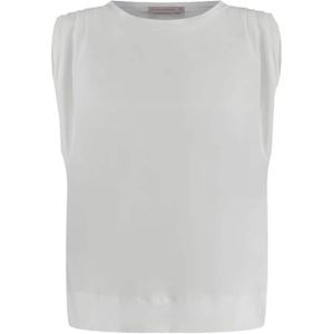 Studio Anneloes Top ecru (Maat: S) - Effen - Halslijn: Ronde hals,