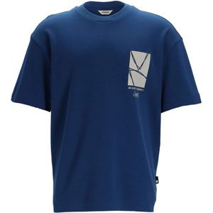 Chasin' T-shirt blauw (Maat: XL) - Fotoprint - Halslijn: Ronde hals,