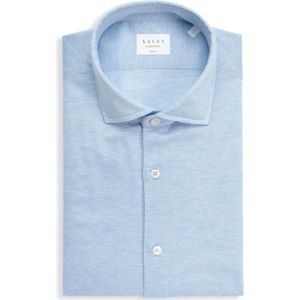 Xacus Overhemd lange mouw blauw (Maat: 41) - Effen