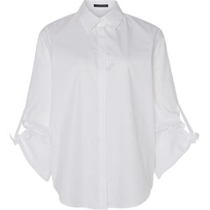 LUISA CERANO Blouse wit (Maat: 38) - Effen - Halslijn: Kraag,