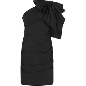 Dante6 Dames jurk zwart (Maat: 34) - Effen - Halslijn: One shoulder,